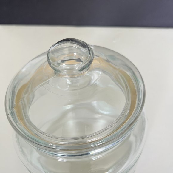 "HOST PICK" VINTAGE "Doggie Snacks" Clear Glass Lidded Jar EUC - Picture 6 of 6
